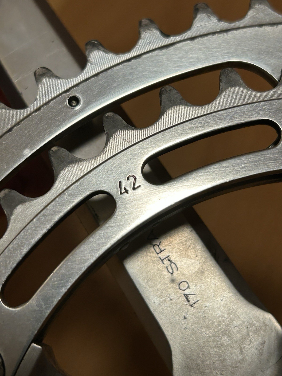 Vintage Campagnolo Super Record 170 Crankset 1049/A Double 52 42 Square Taper