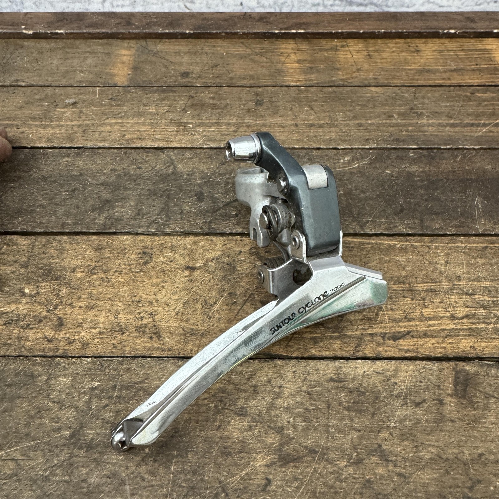 Vintage Suntour Cyclone 7000 Front Derailleur 31.8 Clamp-On Road Double No Bolt