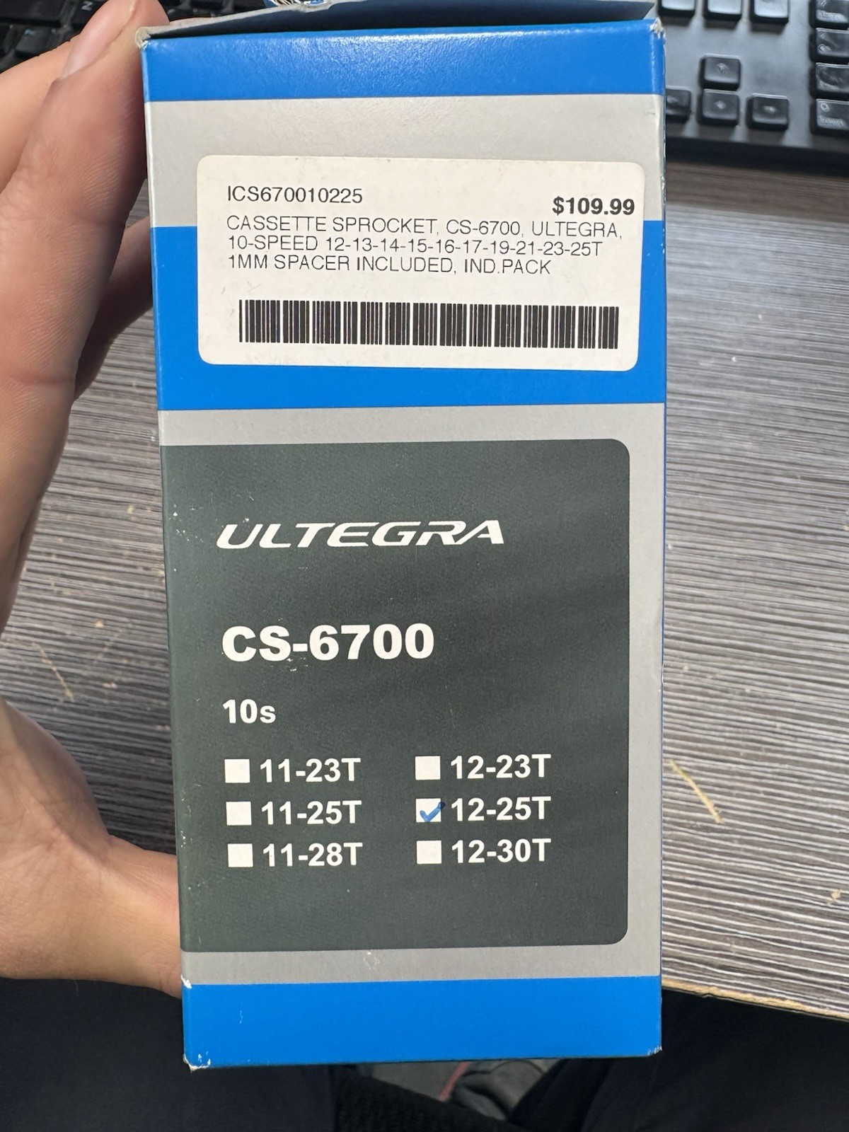 Shimano ULTEGRA CS-6700 12-25T 10 Speed Cassette new oem sprocket ICS670010225