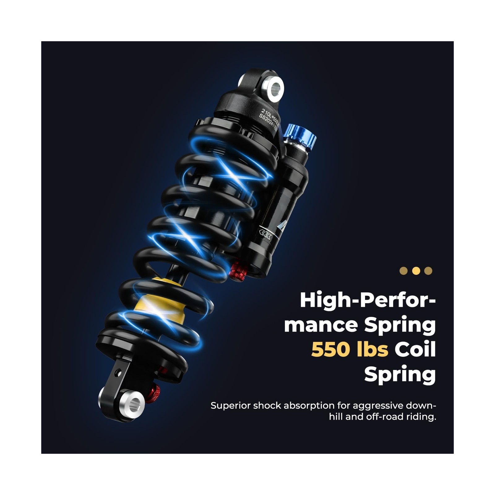 BOLANY Downhill Mountain Bike Rear Shock MTB Rear Suspension Spring Shock Abs…