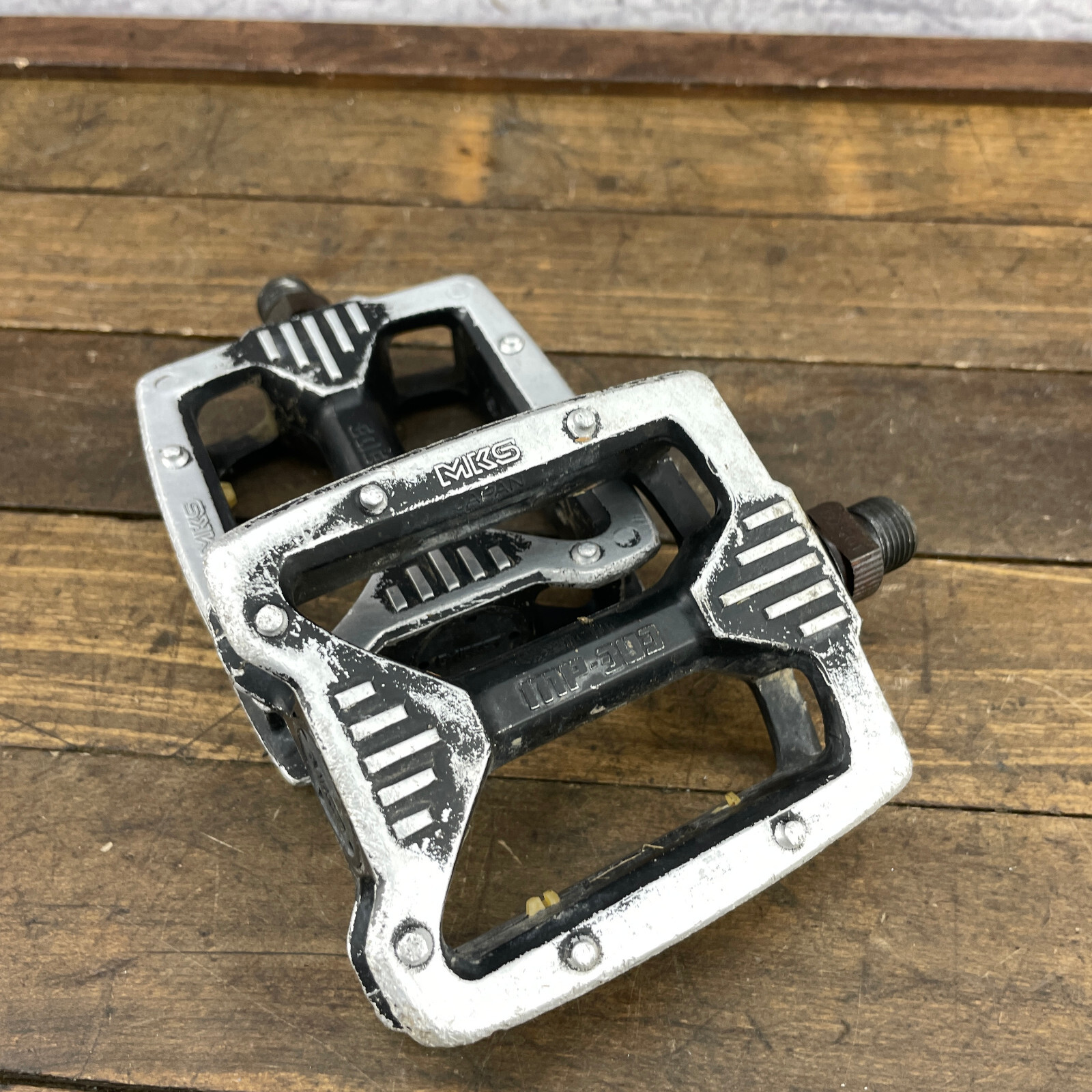 Vintage MKS MP-303 Pedals 9/16 In Old School BMX Freestyle MTB 3pc Alloy