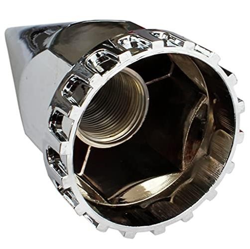 ABS Chrome Plastic Front Axle Cover Kits with 33mm Thread-on Nut Covers Spiked