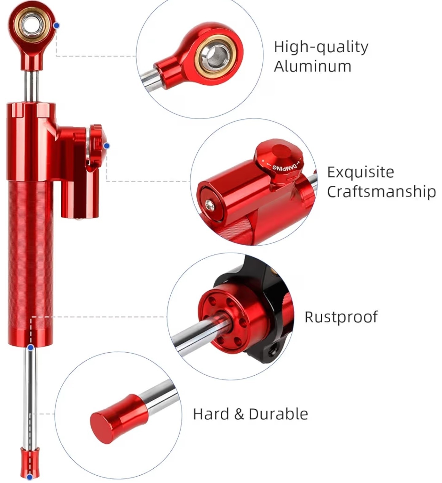 Steering Damper Tube for Zero 10X Scooter Accessories High Speed Driving Stab…