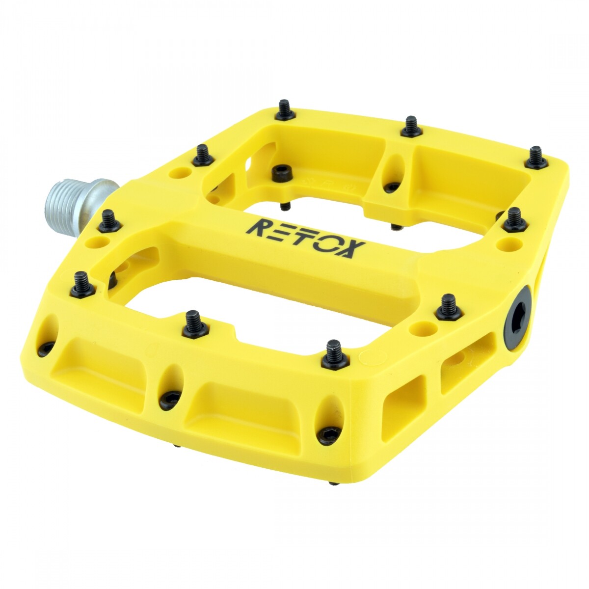 Origin8 Retox Platform Pedals 9/16″ Concave Composite Body Removable Pins Yellow