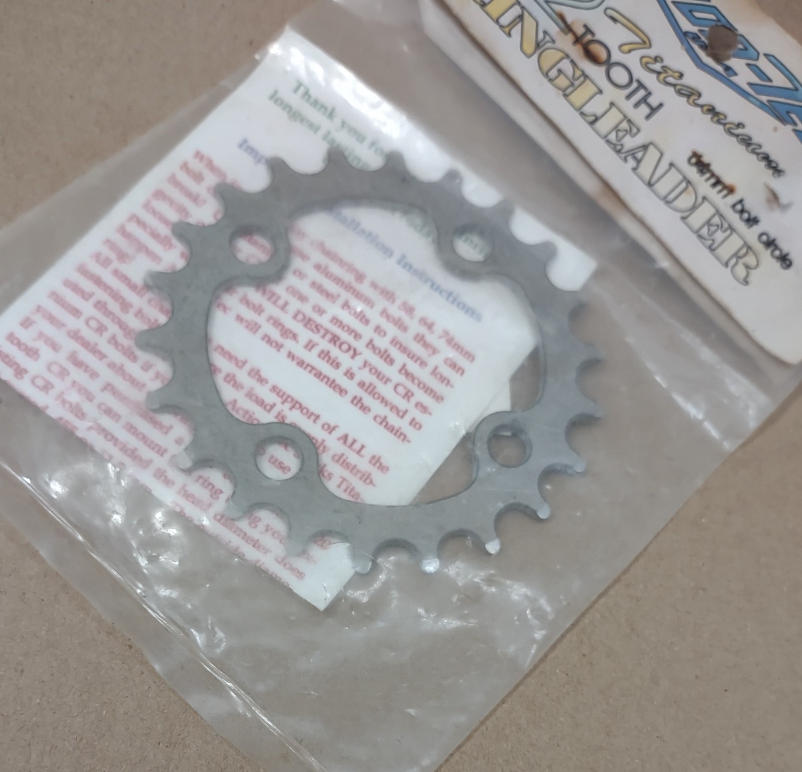 Vintage Bike Action Tec Mountain Titanium Chainring 22 Tooth 64 mm