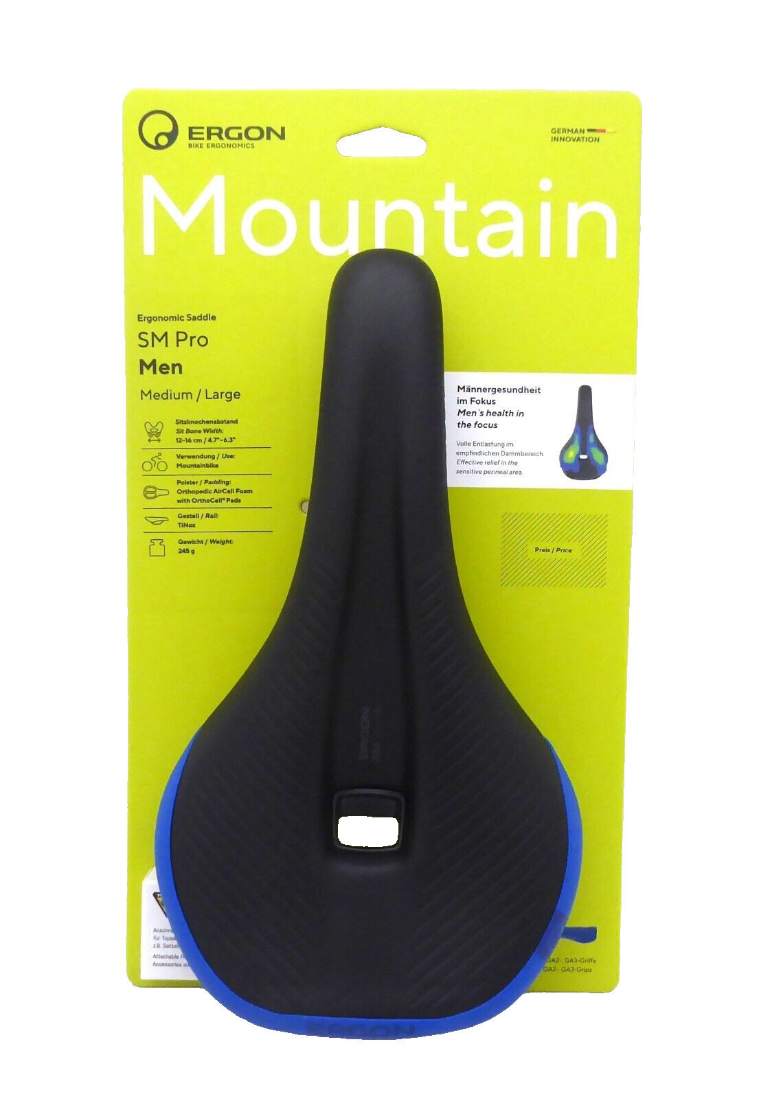 Ergon SM Pro Saddle – Midsummer Blue, Mens, Medium/Large