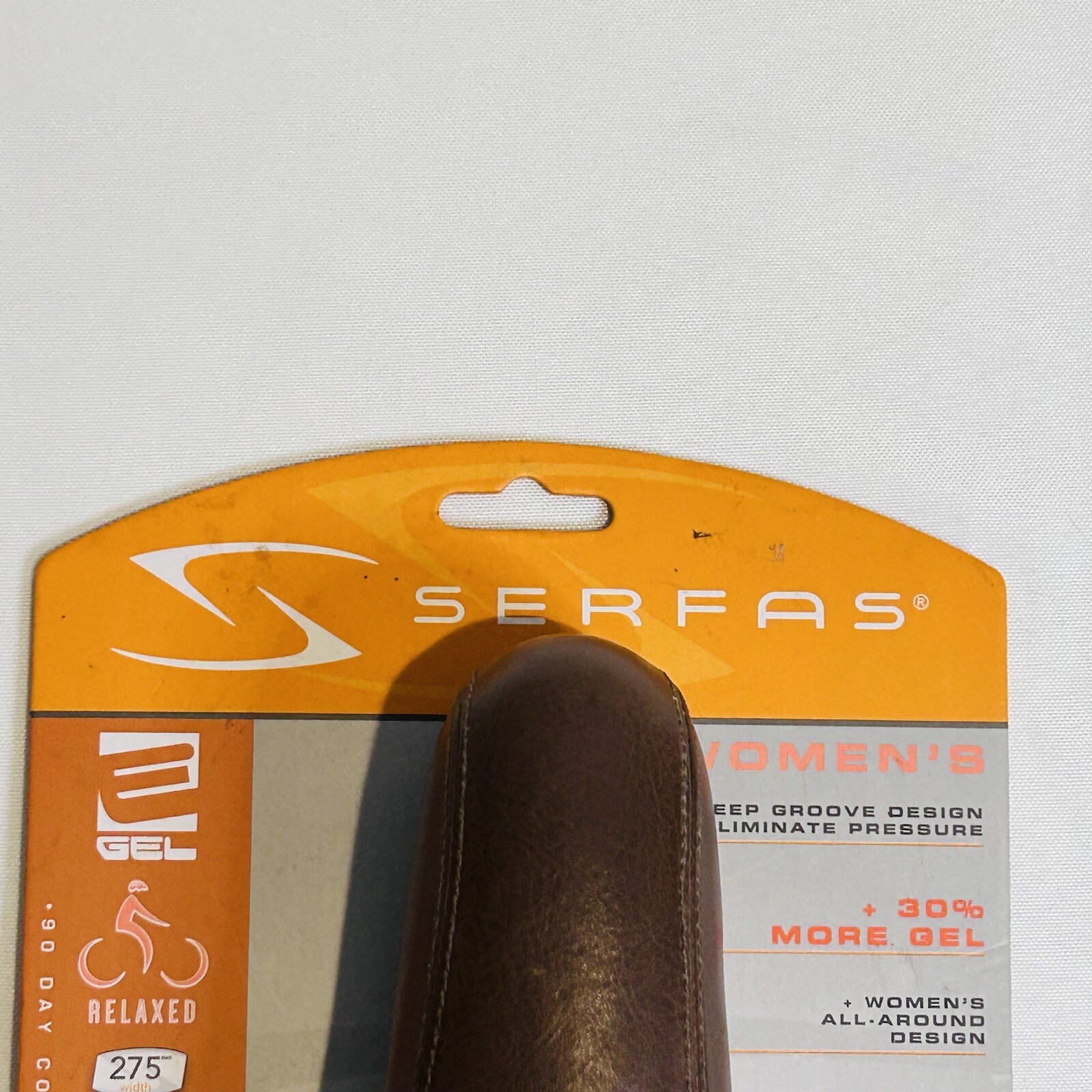 Serfas Women’s Gel Bike Seat E-Gel LSD-100 Brown 10.8″X7.6″