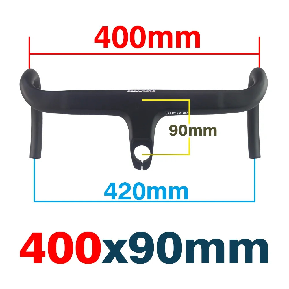 Syncros Road Bike Aero Bar Carbon Internal Cable Integrated Drop Bar with Spacer
