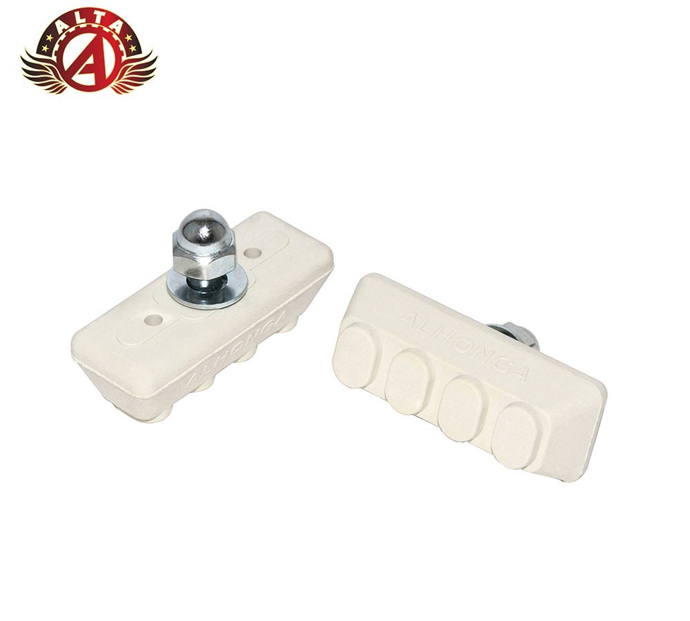 2x ALTA 4-Point Replacement 45mm Bicycle Brake Shoes White Bike Pads Pair.