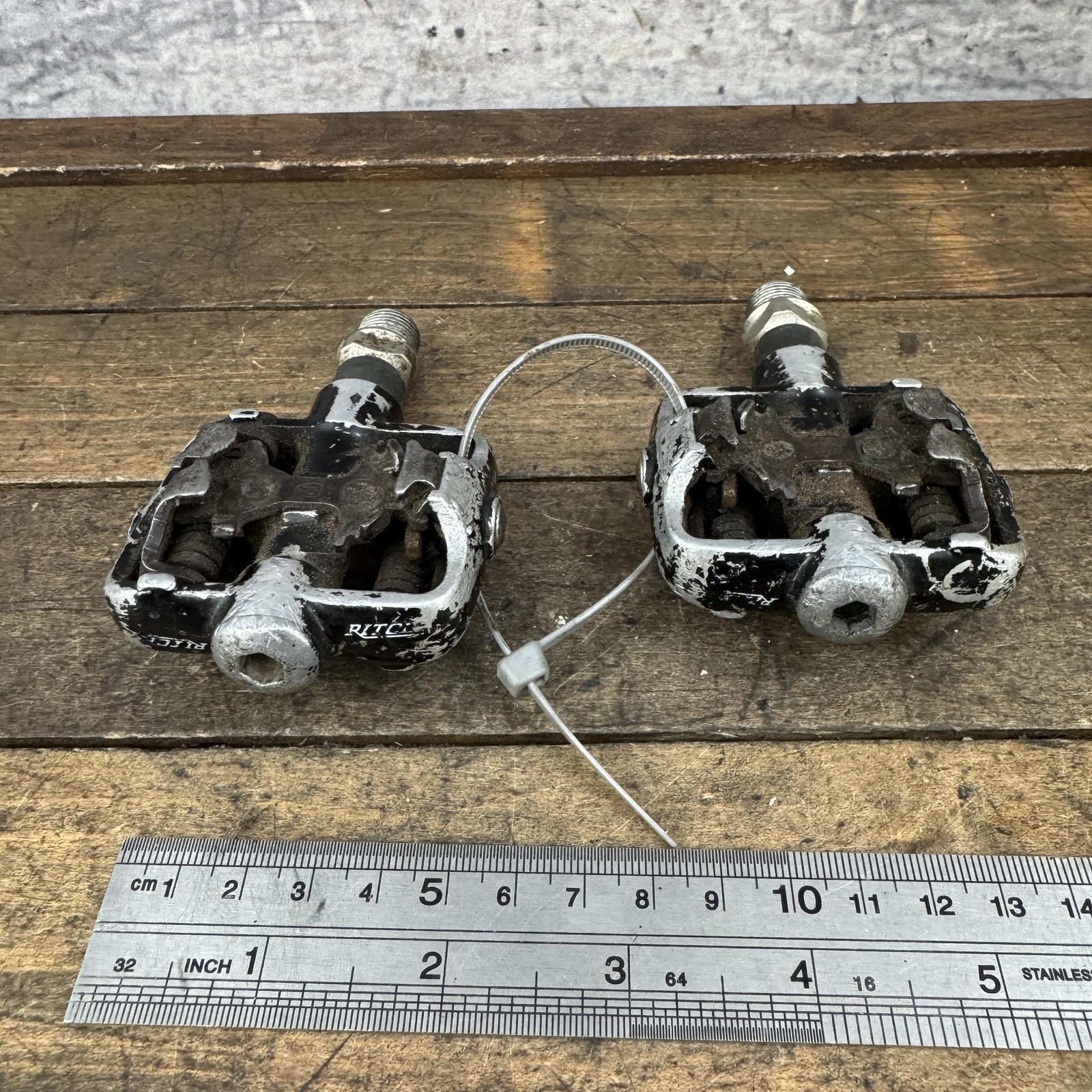 Vintage Ritchey Pedals 9/16 In Black SPD Clipless Road MTB Pair Used