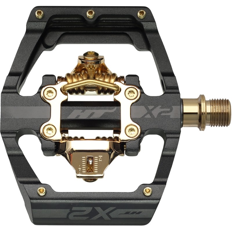 pair x2-sx pedals black/gold 966000004 HT-COMPONENTS BMX pedals HT-COMPONENTS
