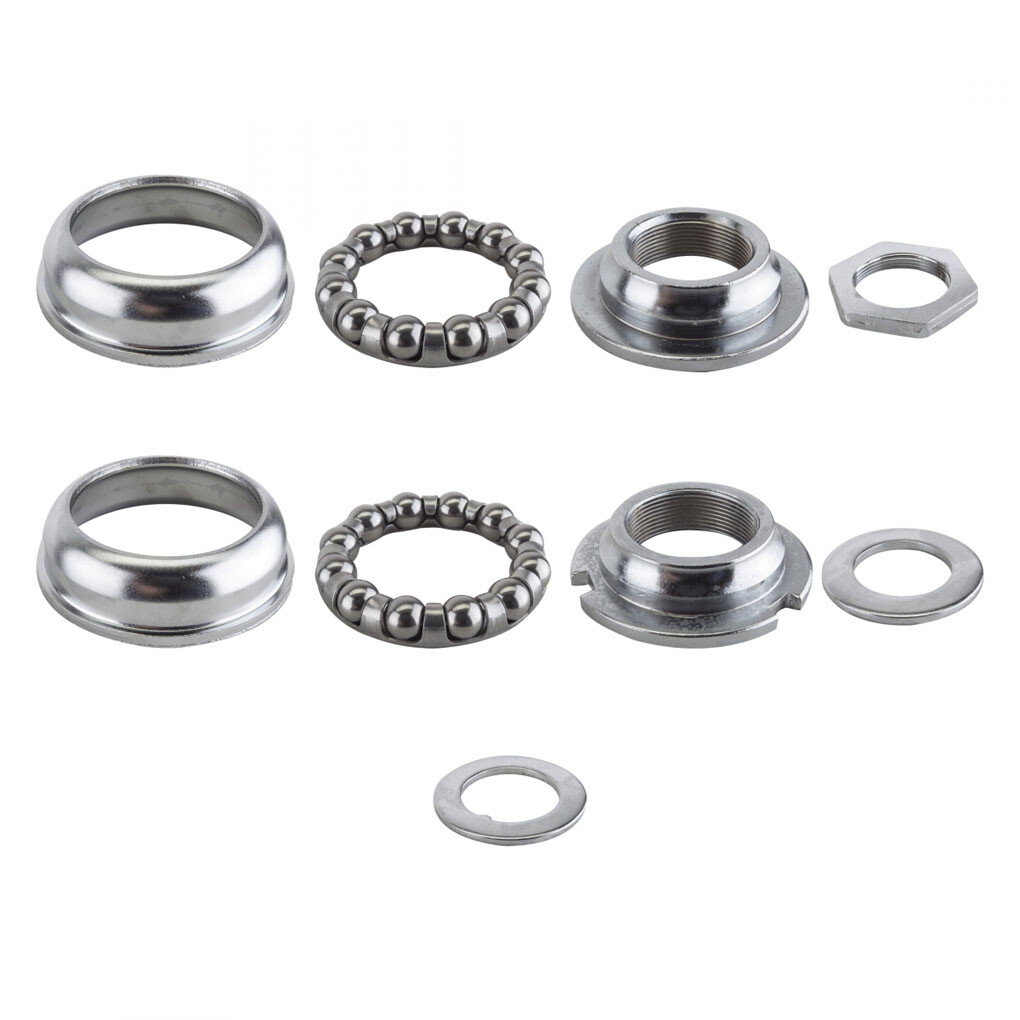 Sunlite One-Piece Crank Bearings 28 TPI Press Fit Bottom Bracket Cup Set Silver