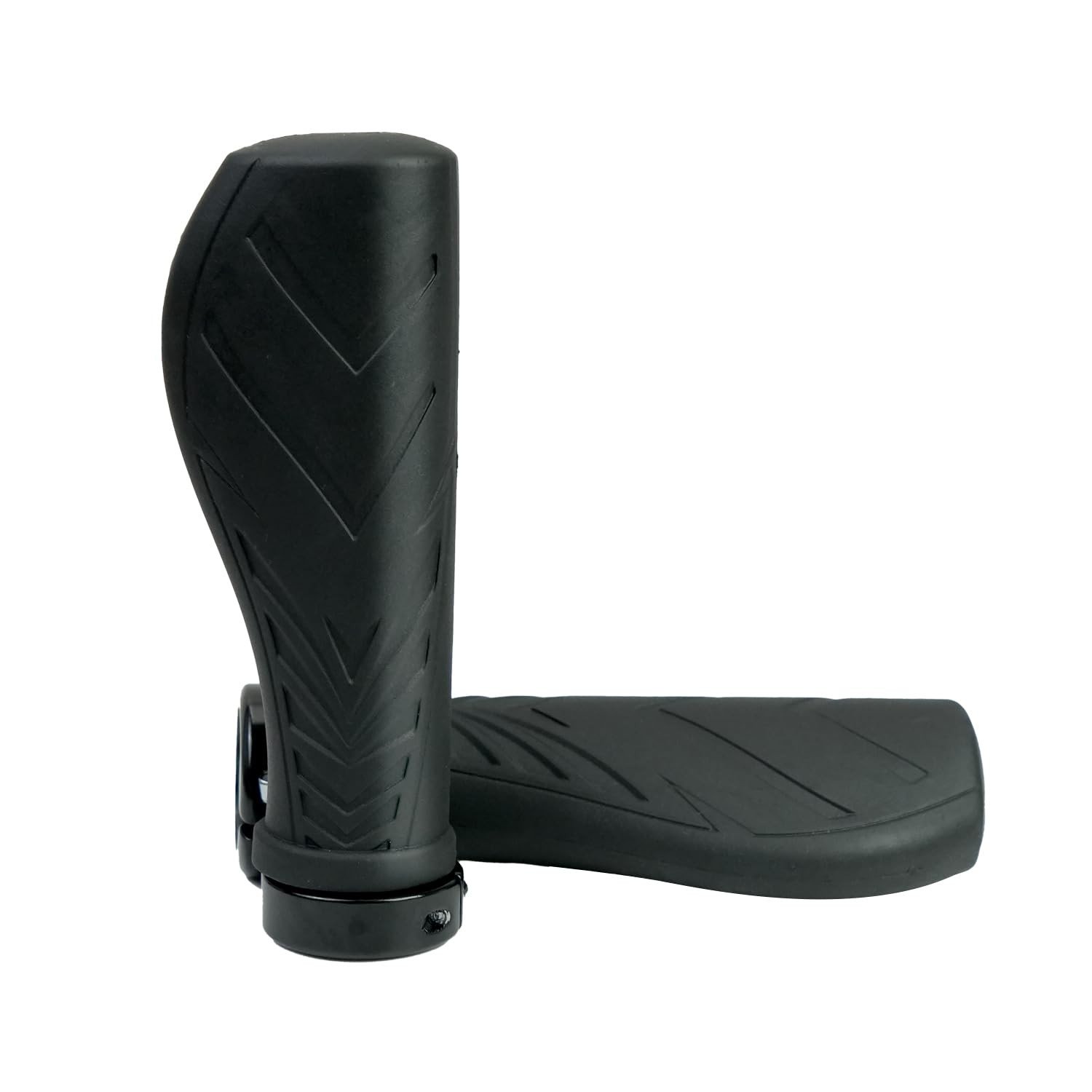 Ergonomic Bike Handlebar Grips G124BL, LockOn Bicycle Handle Grips with Alumi…
