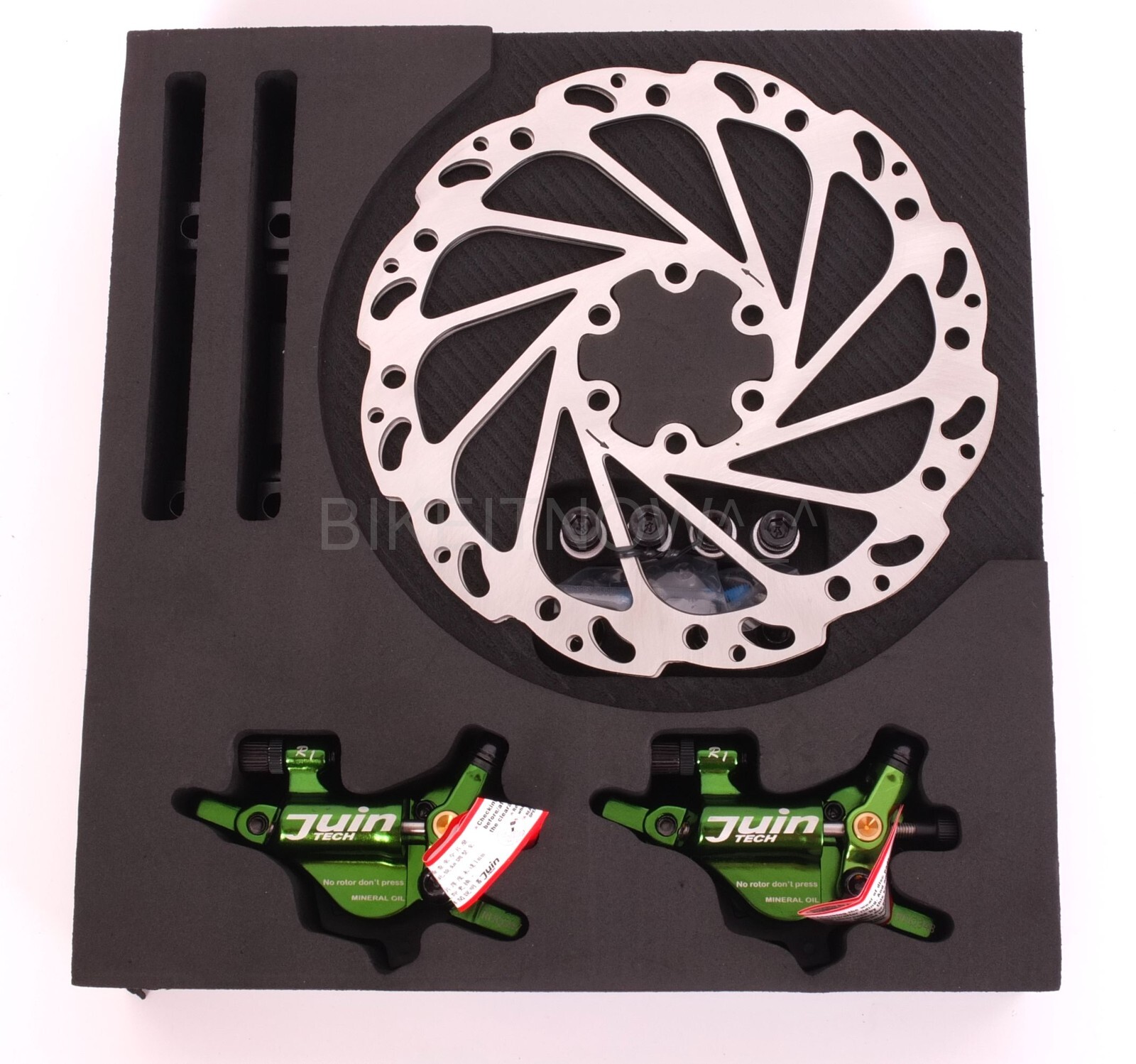Juin Tech R1 Road Cyclocross Gravel Bicycle Bike Hydraulic Disc Brake Set Green