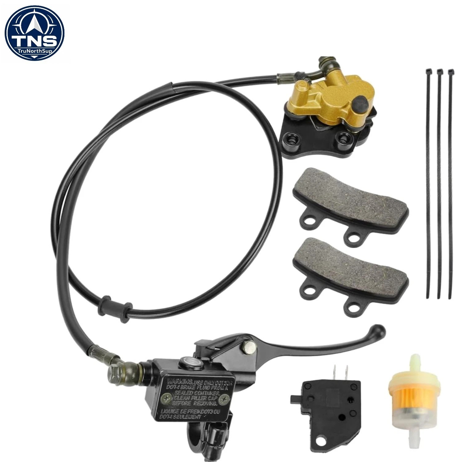 Hydraulic Brake Master Cylinder Caliper Assembly Pads for 50cc-125cc SSR Apol…