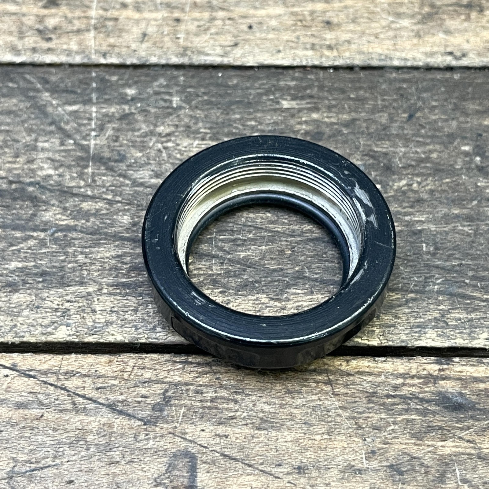 Vintage Tioga Avenger Oversize 1 1/8 Threaded Headset Top Locknut Black NOS