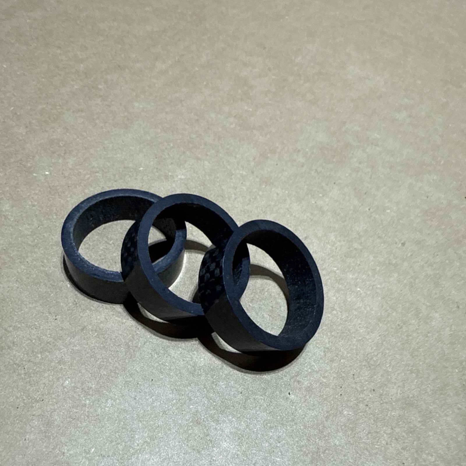 Set of 3 Carbon Fiber One Inch 1″ x 30mm Headset Spacers 3cm mxl56
