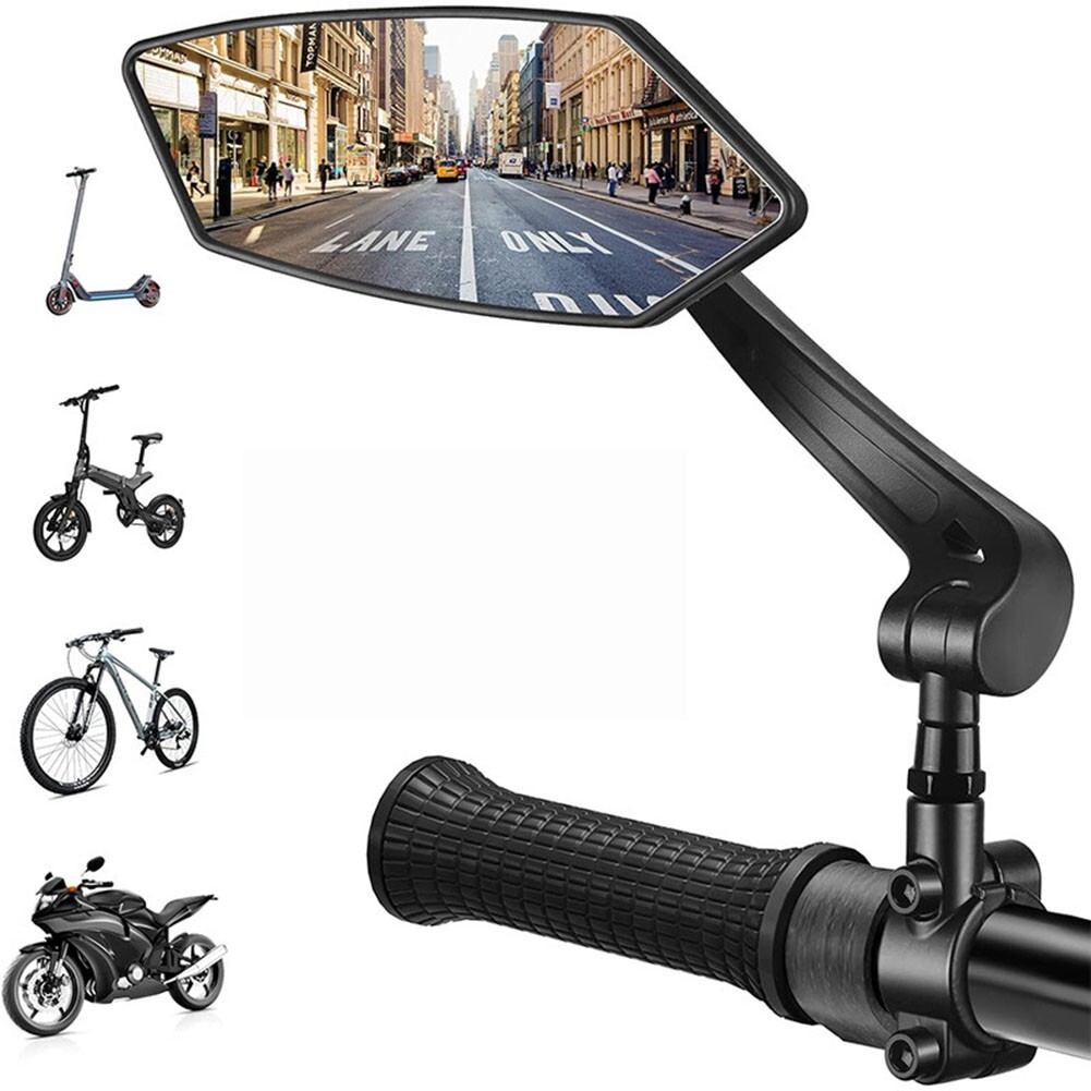 Bike Rearview Mirror for Electric Bike Scooter Reflective Rotation