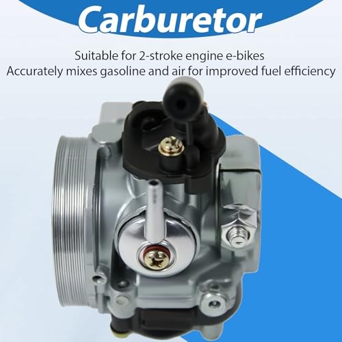 Carburetor & 58mm Silver Air Filter with Gaskets Kit For 49cc 60cc 66cc 80cc 2