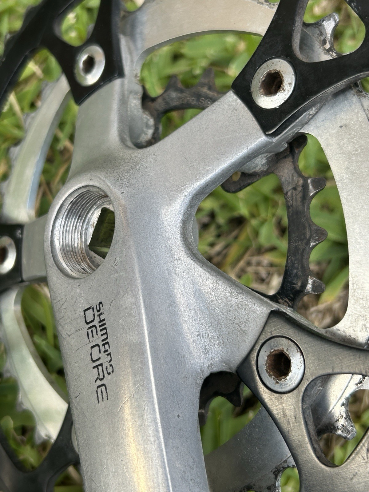 Vintage Shimano Deore DX FC-MT60 Crankset 175mm SG 46/36/24 1980s 90s MTB