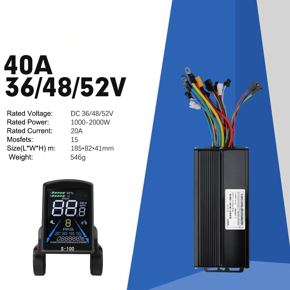 36/48/52V 40A 1000W-2000W 3 Mode Controller Electric Scooter with Display