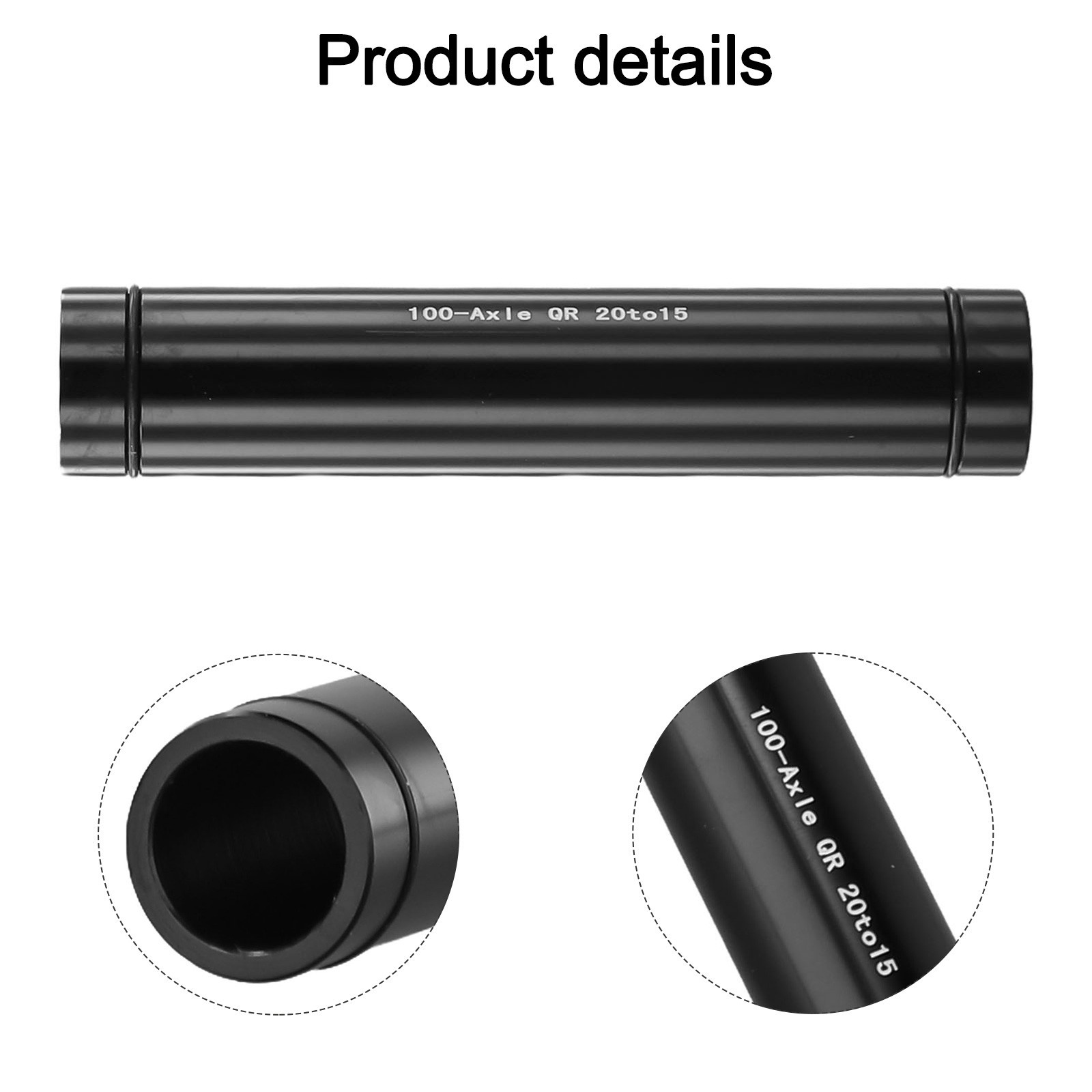 20mm to 15mm Front Wheel Thru Axle Adapter for CNC Aluminum Alloy Hubs