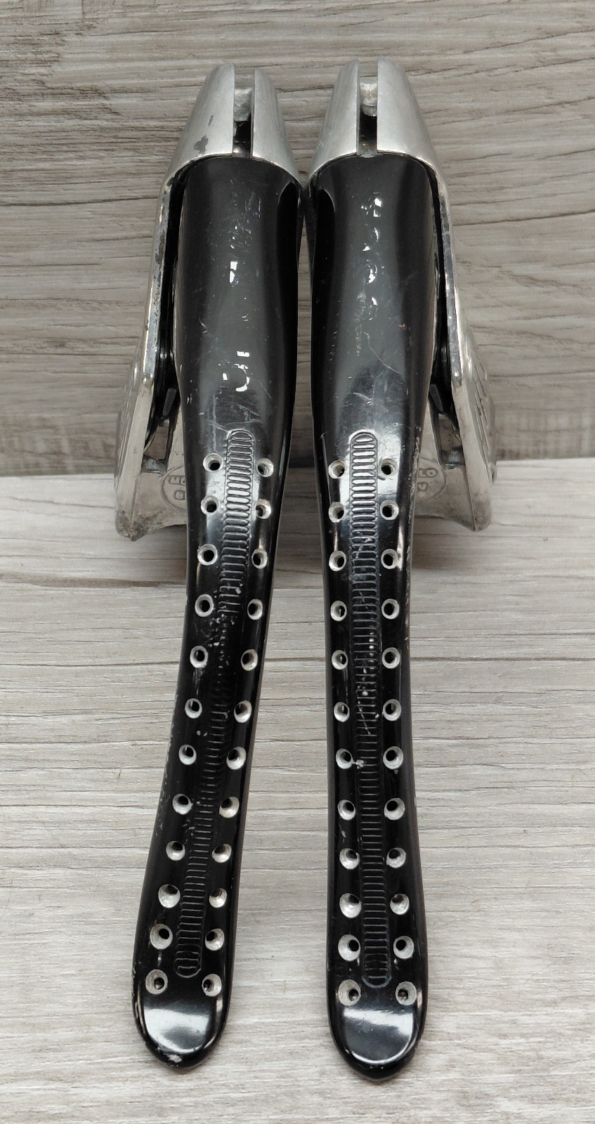 Vintage Modolo Drillium Brake Levers F/R Set Dual Cable Non-Aero Silver/Black