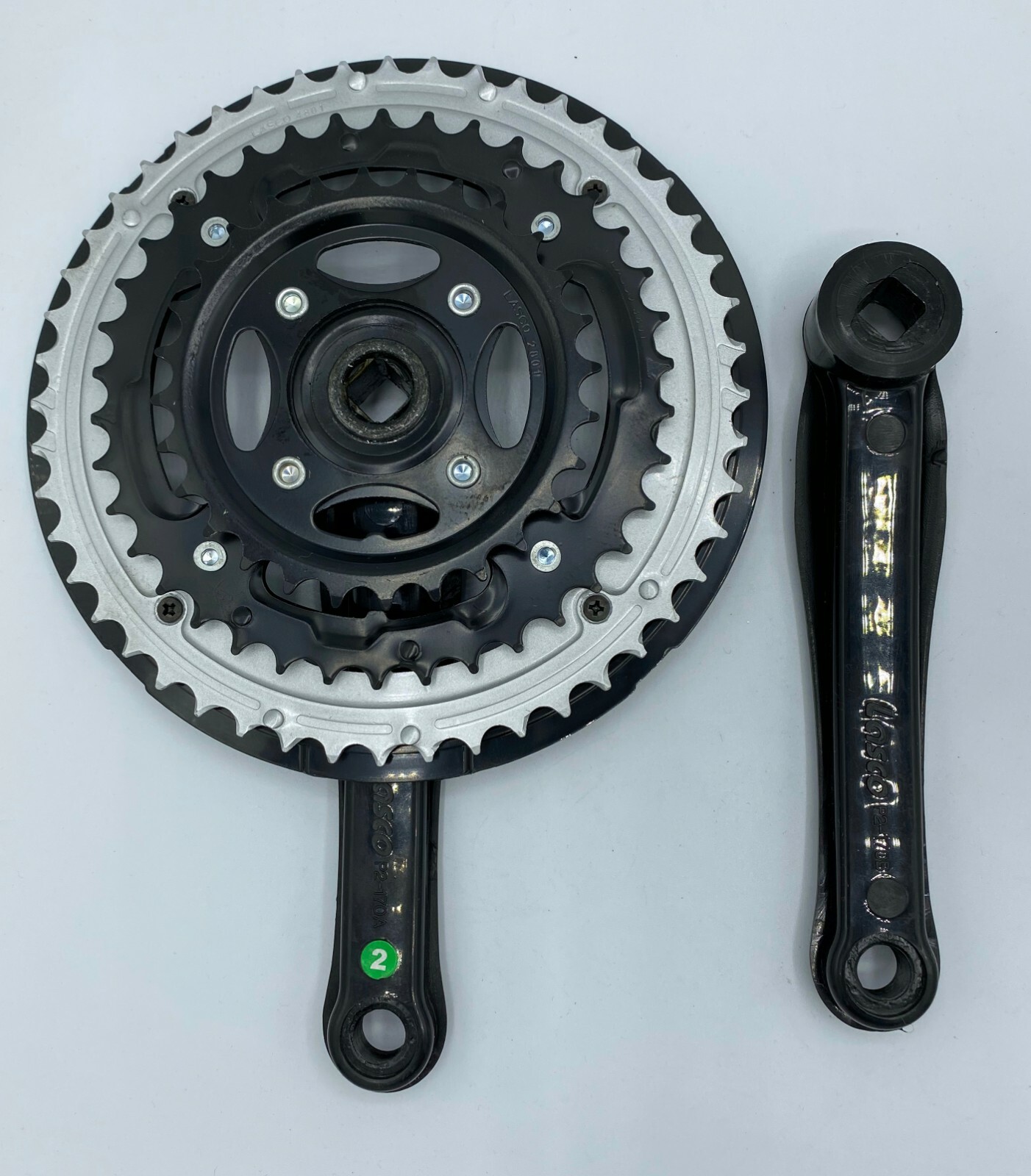 LASCO STEEL CHAINWHEEL AND CRANKSET 28/38/48T BIKE BICYCLE PARTS INDEX 170MM