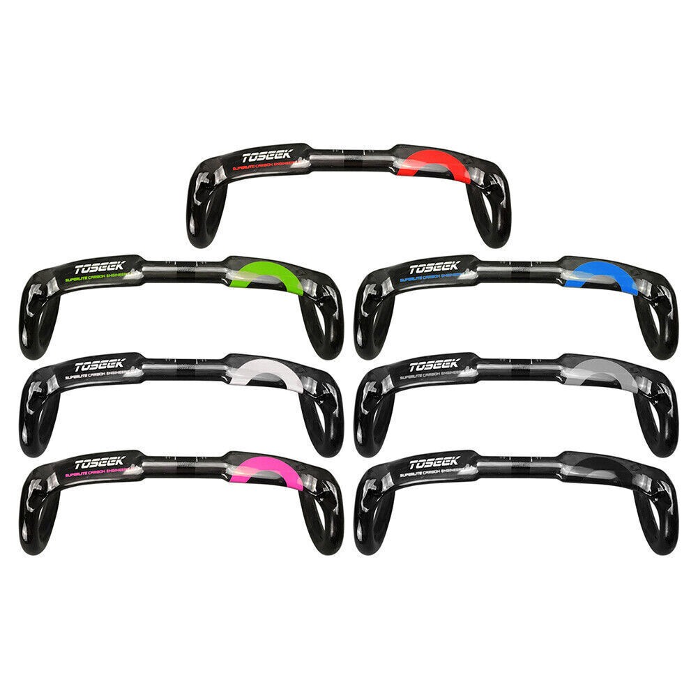 For Toseek Bike Bicycle Racing Drop Bar Handlebar UD Carbon Fiber 400/420/440mm