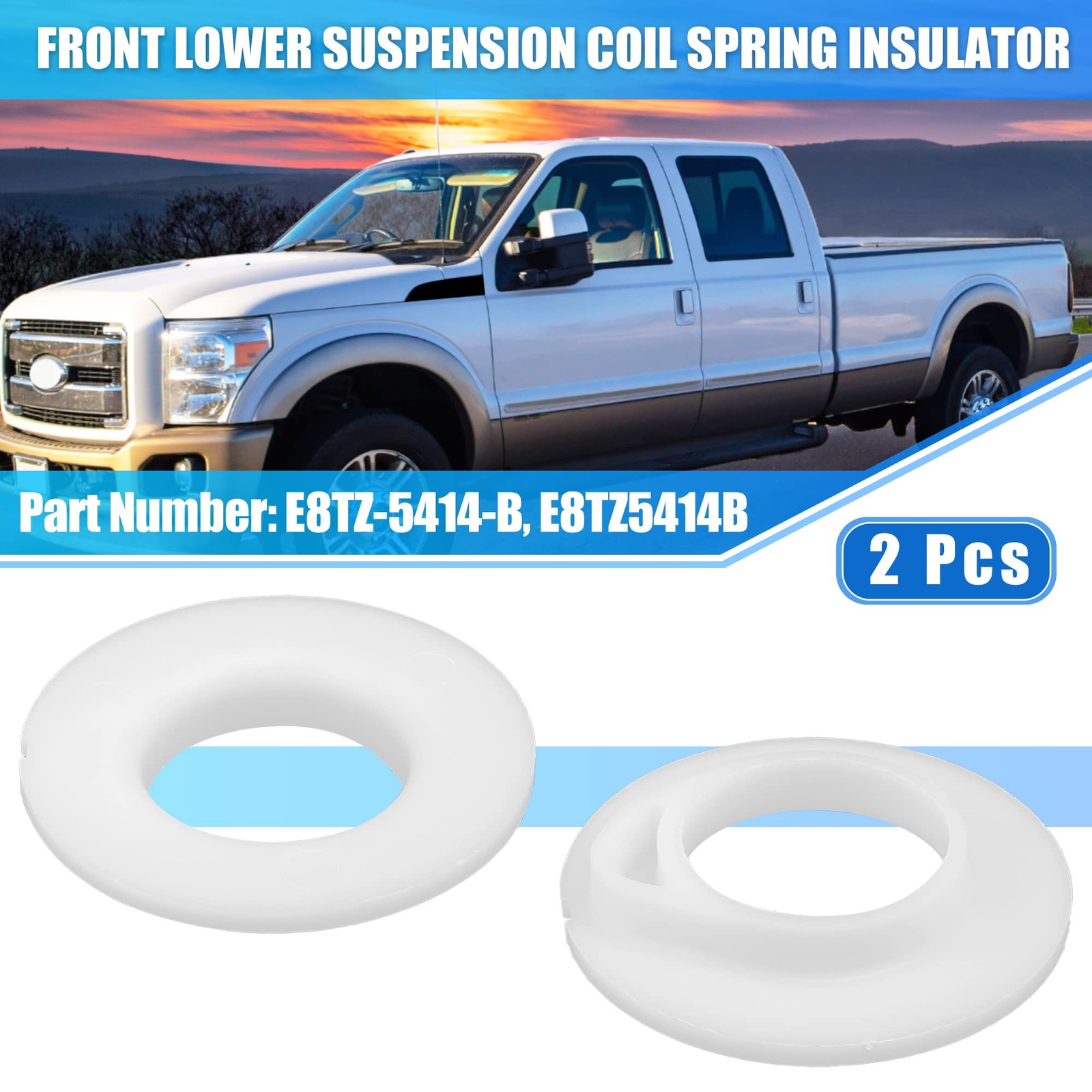 2 Pcs Front Lower Suspension Coil Spring Insulator E8TZ-5414-B for Ford F150 …