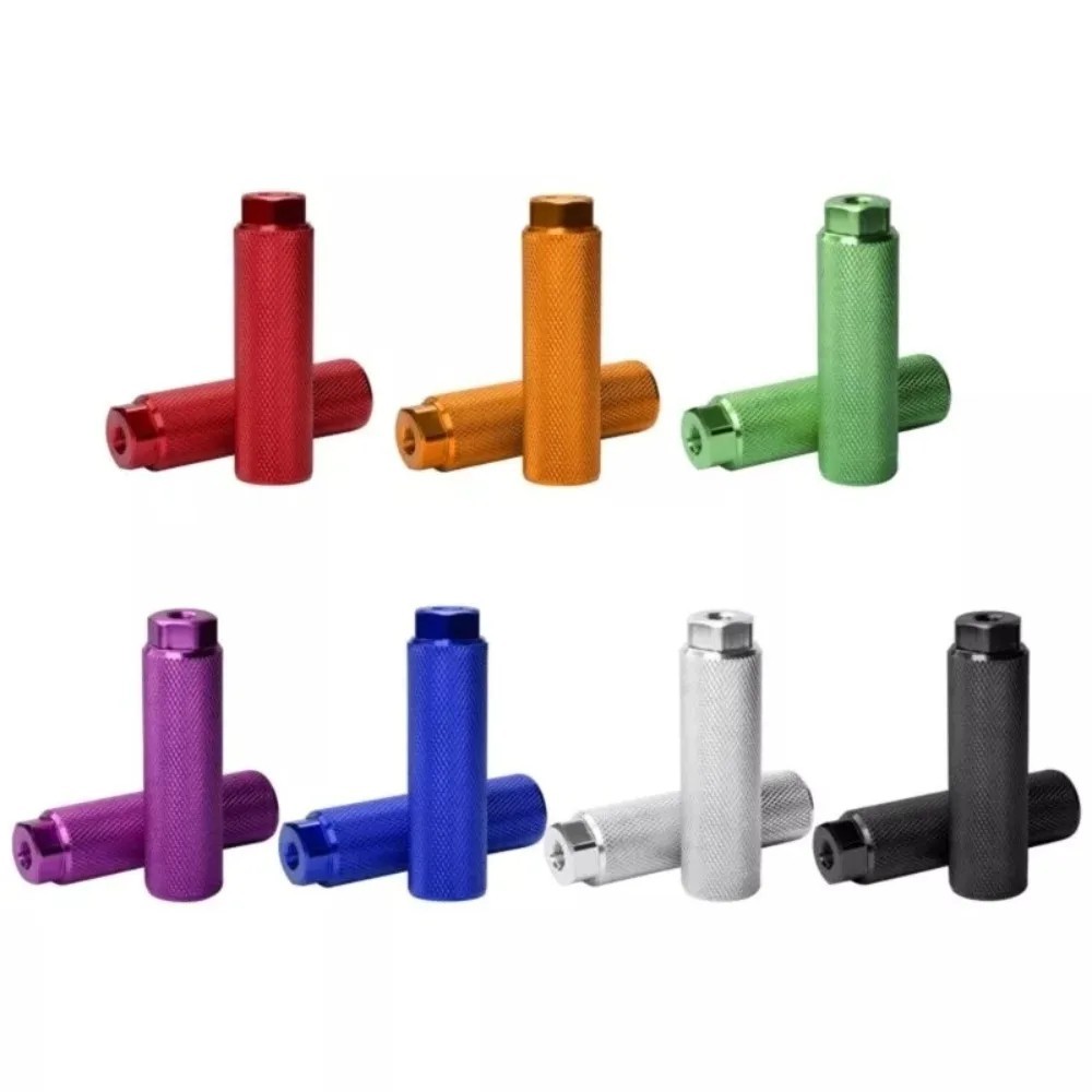 New Bike Pegs Aluminum Alloy Anti-Skid Lead Foot Bicycle Pegs Fit 3/8 inch Axles