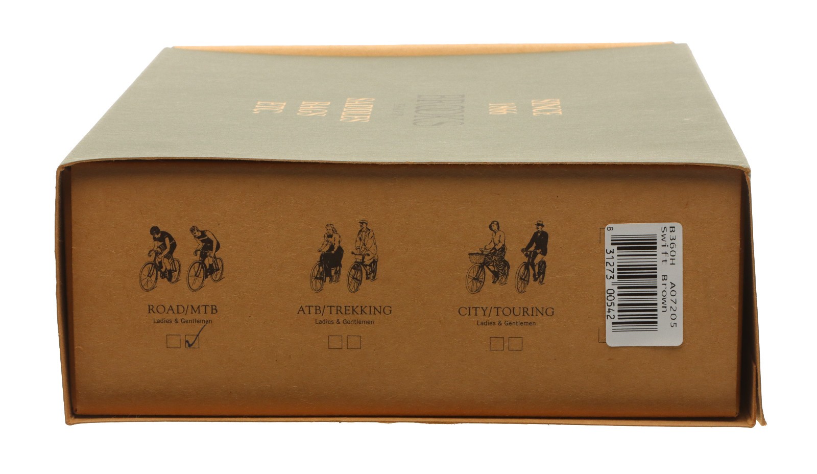 Brooks Swift Saddle Titanium Rails Hard Leather Cover Brown NEW NOS