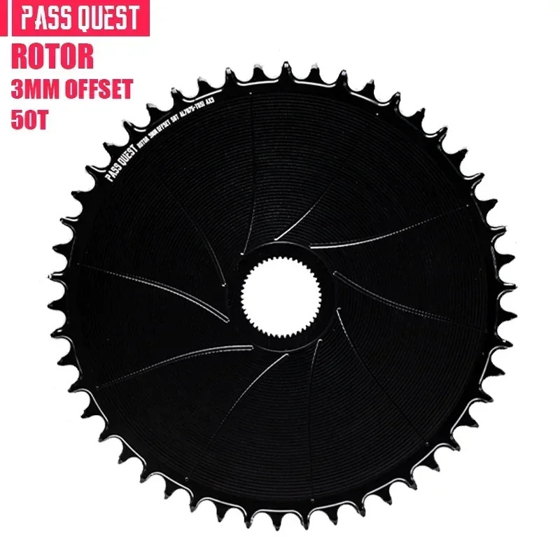 3mm Offset Round Narrow Wide Chainring 42-54T for Gravel Bike Crank 12 Speed