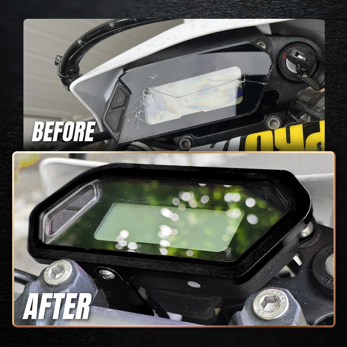 Aluminum & Acrylic Screen Dashboard Display Guard Cover Fit For Surron Ultra Bee