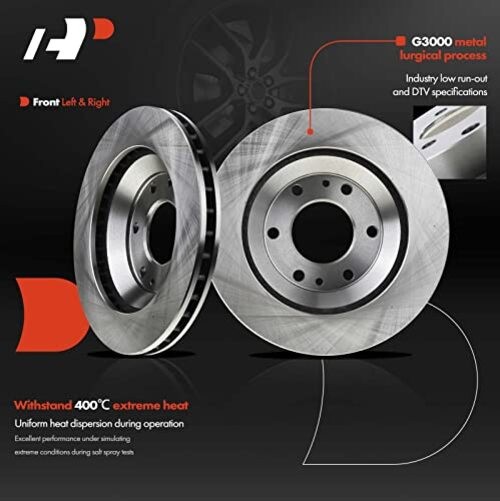 12.01 inch (305mm) Disc Brake Rotors + Ceramic Pads kit Front Vented