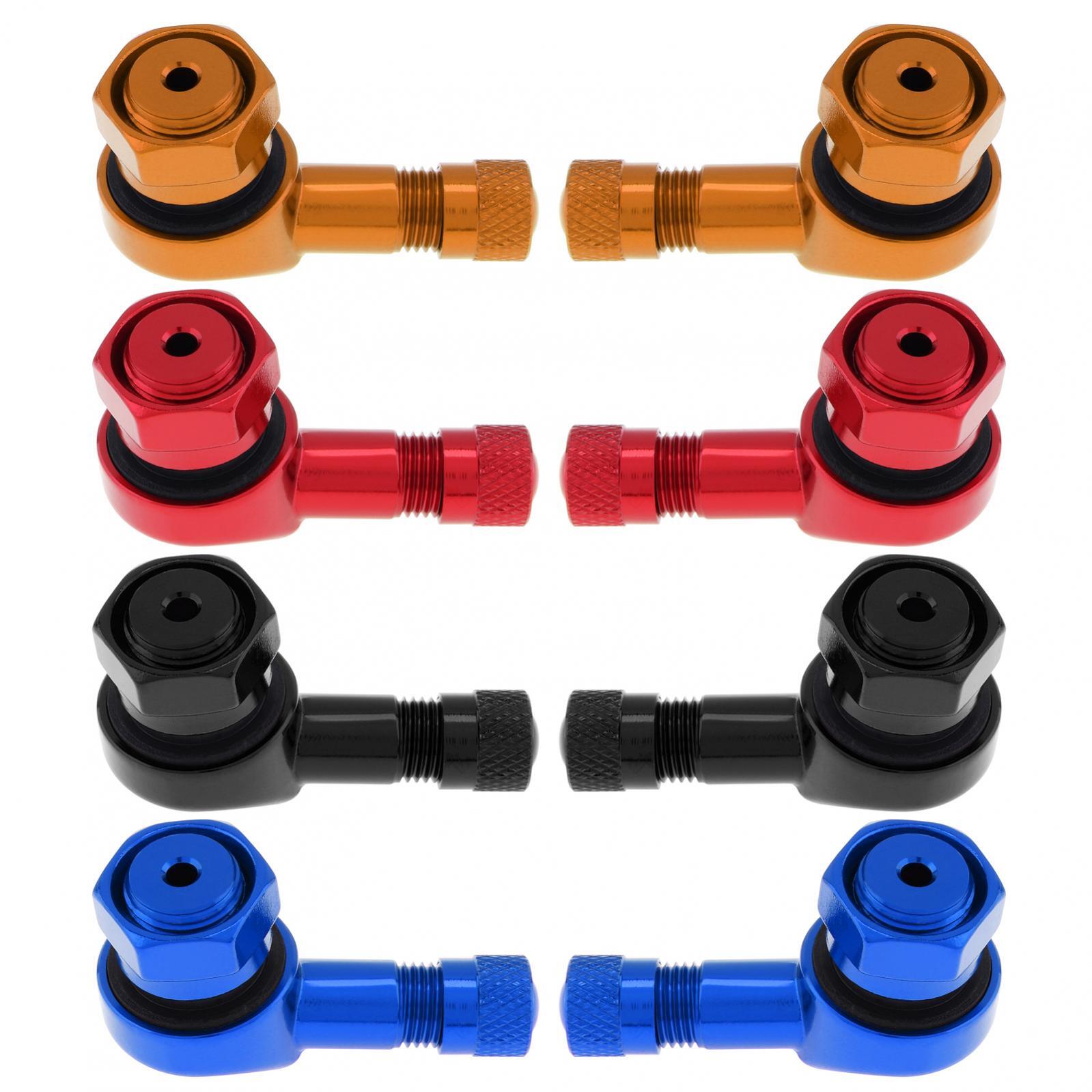 2pcs 90 Degree Angled CNC Aluminum Alloy Motorcycle 11.3mm Tire Wheel Valve Stem