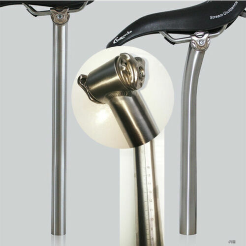 27.2 30.9 31.6 Titanium Bicycle Seatpost MTB Bike Ti Setback Seatpost 350/400mm