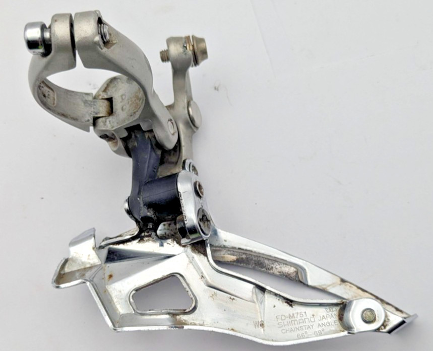 SHIMANO DEORE XT FD-M751 FRONT DERAILLEUR BOTTOM PULL 31.8MM TRIPLE 3X MOUNTAIN