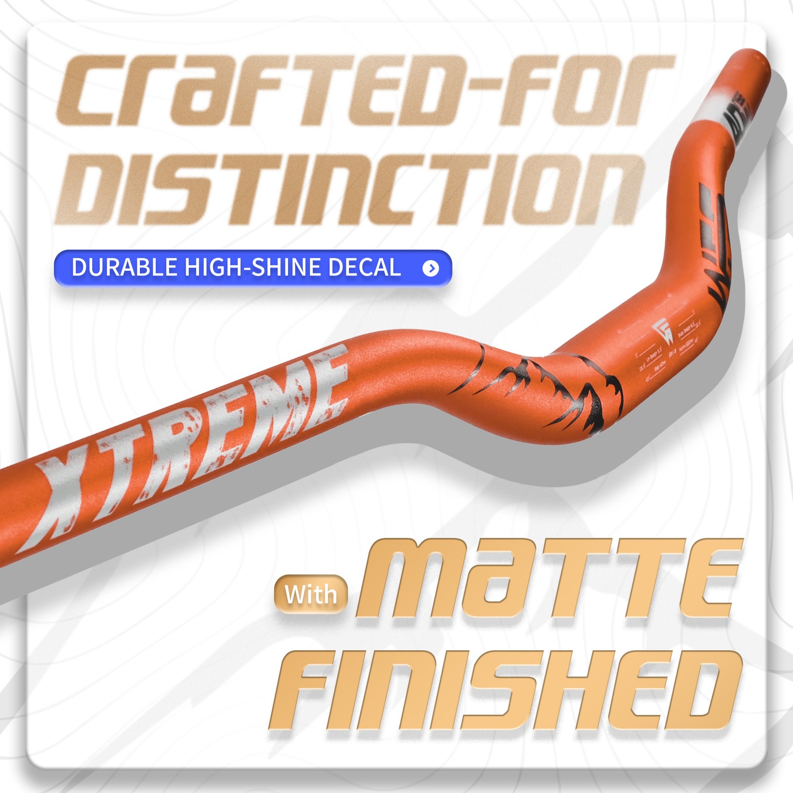 WFS Xtreme 31.8 x 800mm Handlebar 40mm Rise, Orange