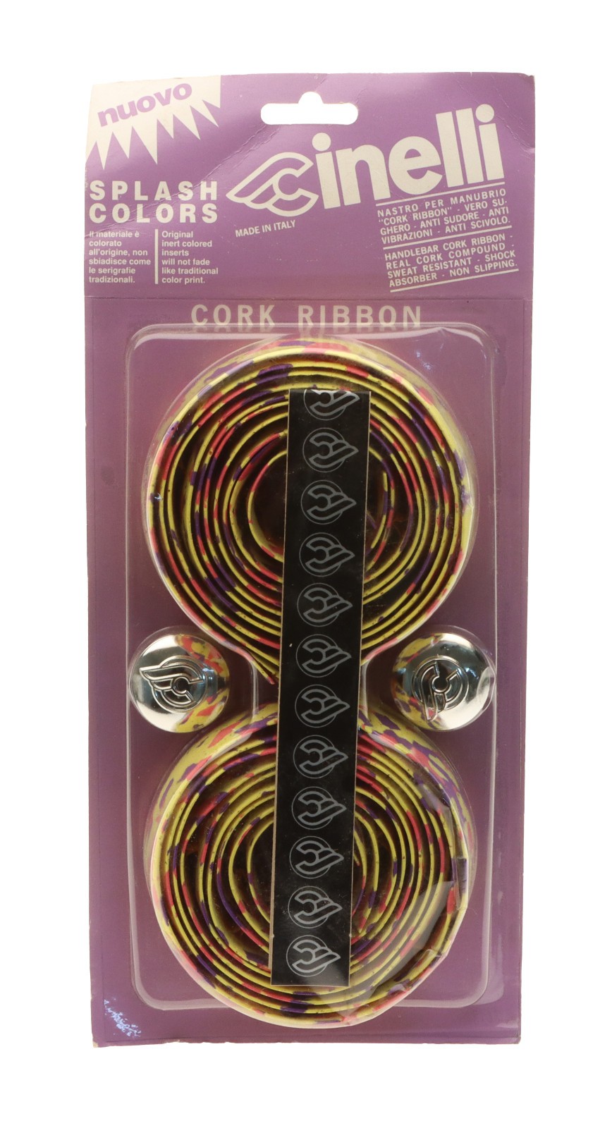 Cinelli Cork Ribbon Handlebar Tape Road Bike Splash Colors Yellow NEW NOS NIB
