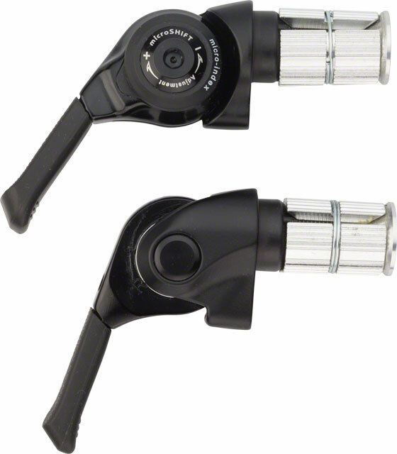 microSHIFT Bar End Shifter Set 10-Speed Mountain Double/Triple Shimano