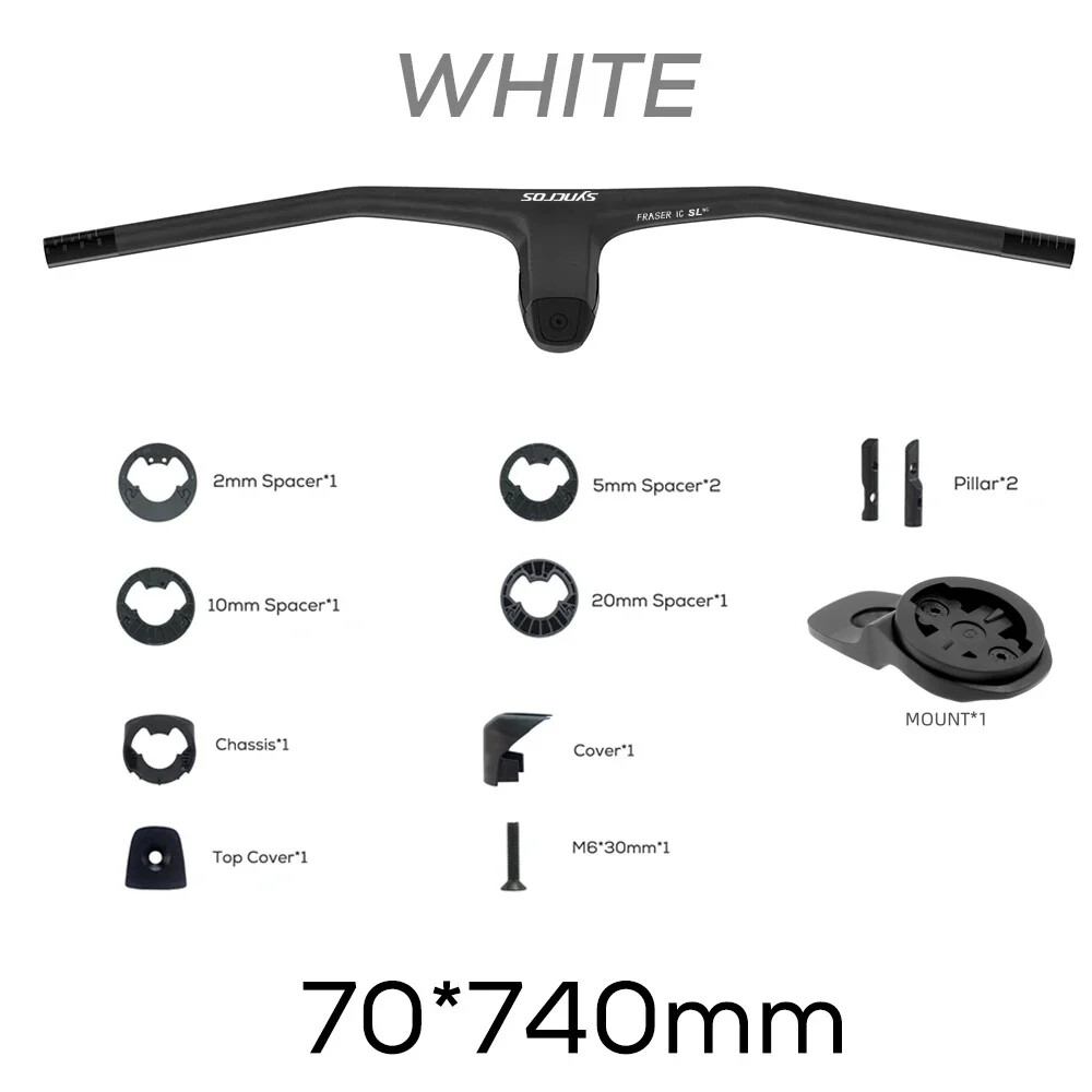 -20 Degrees Carbon Fibre Integrated Cockpit MTB Handlebar 740mm Bike Accessories