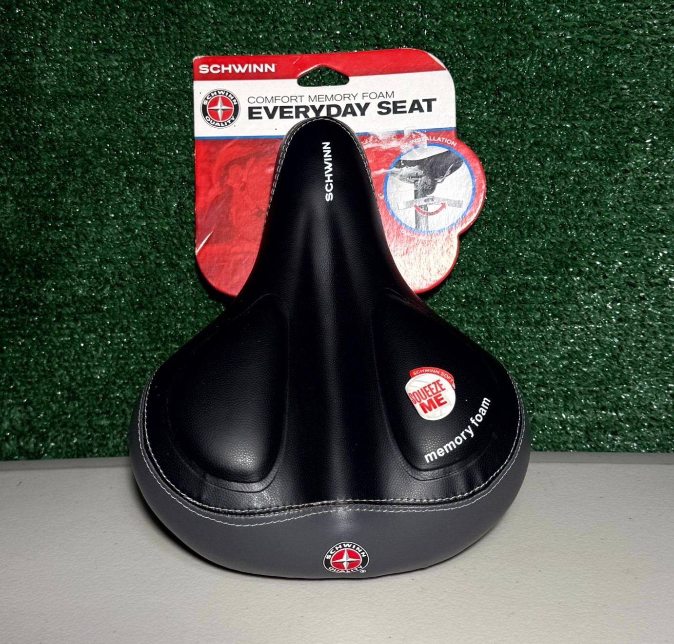 Schwinn Comfort Memory Foam Everyday Bicycle Seat Black Durable Biking Gear NEW