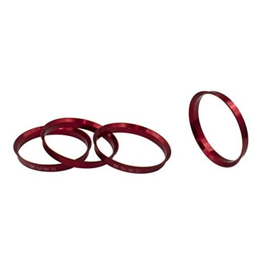 4 Pcs Aluminum Hub Centric Rings OD 72.56mm ID 67.10mm Fits 72.56mm OD Metal