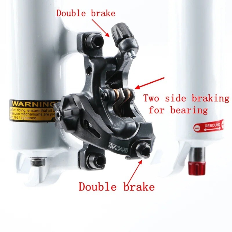 1 Pair Bicycle Brake Caliper Mechanical Disc Caliper MTB Pushe Piston Disc Brake