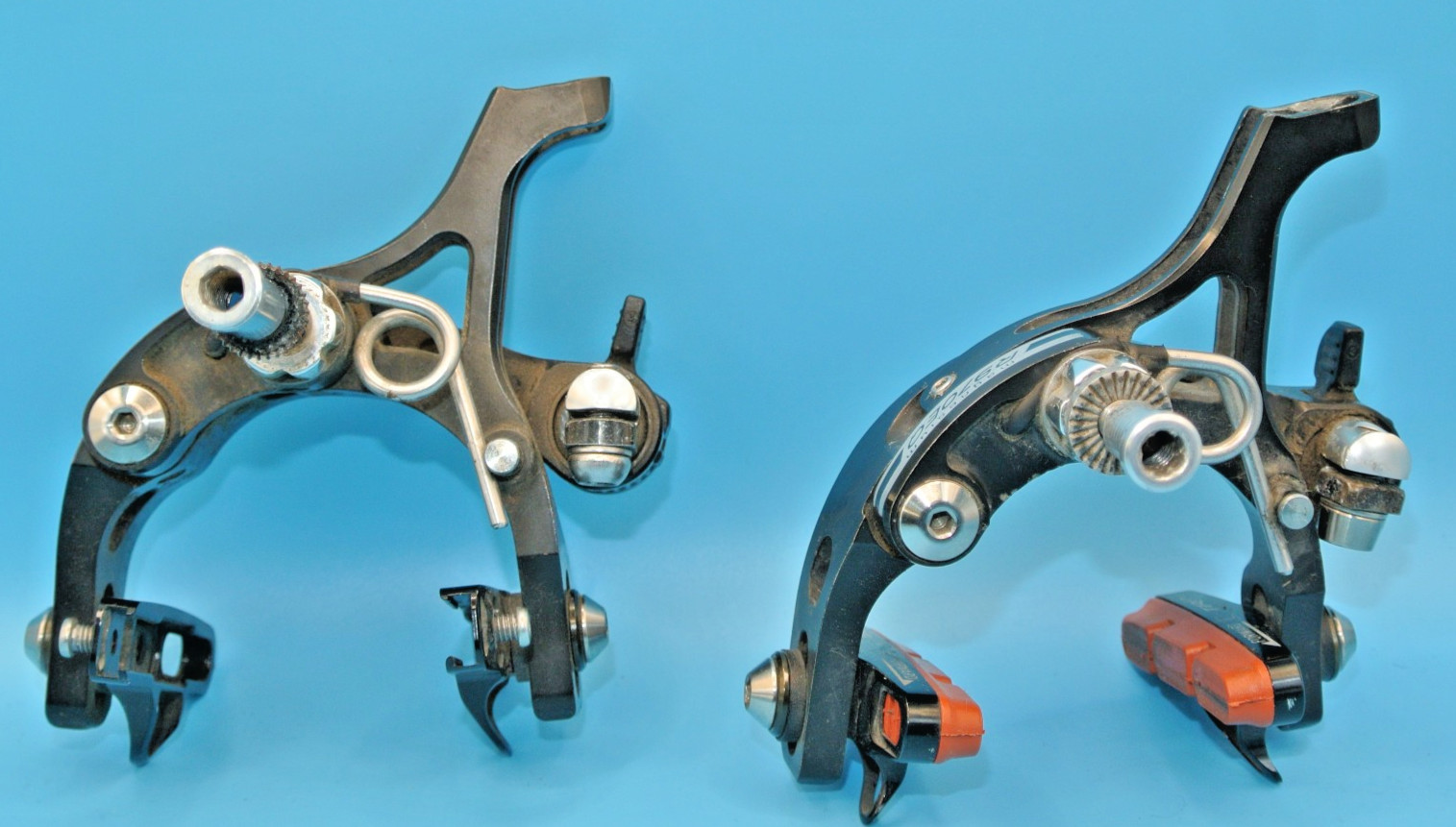 TRP R970SL BRAKES Front & Rear Calipers Rim Brakes 235g Blk Magnesium Excellent