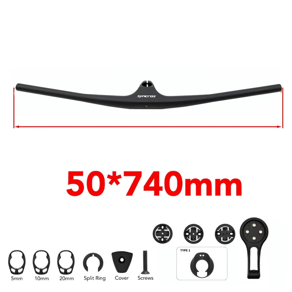 Carbon XC MTB Integrated Handlebar -17 Degree Full Internal Cable 28.6mm Steerer