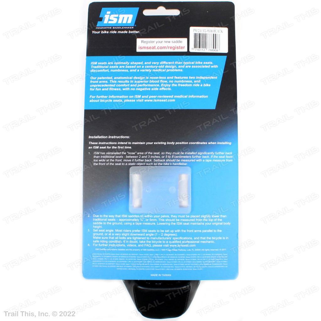 ISM PM 2.0 Split-Nose Performance Mountain Bike Saddle 135mm Width 295g – Black