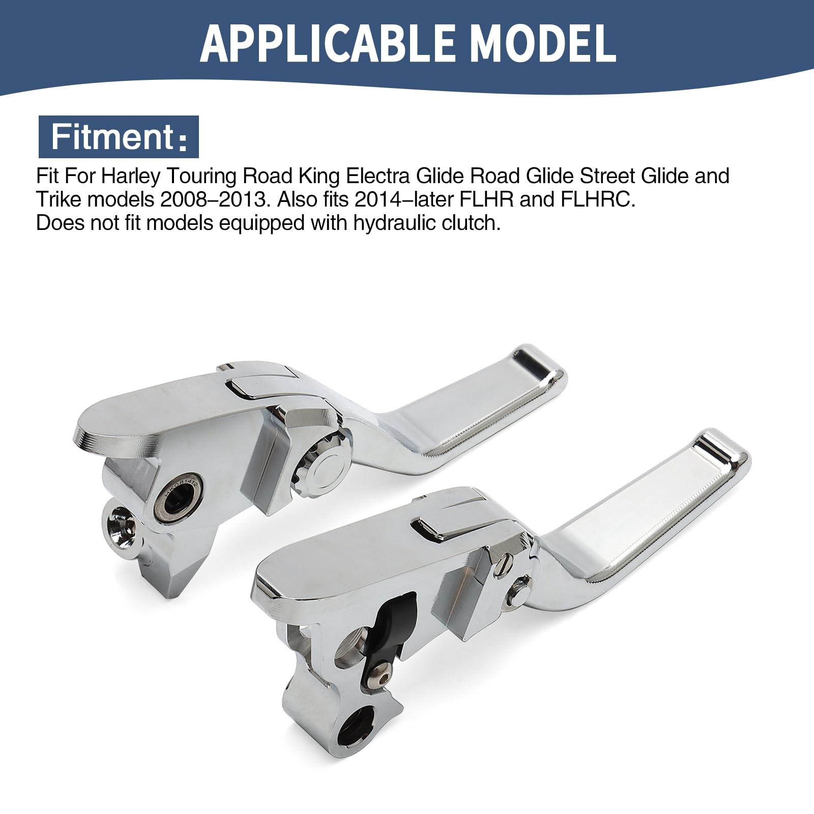 Motorcycle Levers Brake Clutch Handle Lever Adjustable Fit for Harley 2008-2013