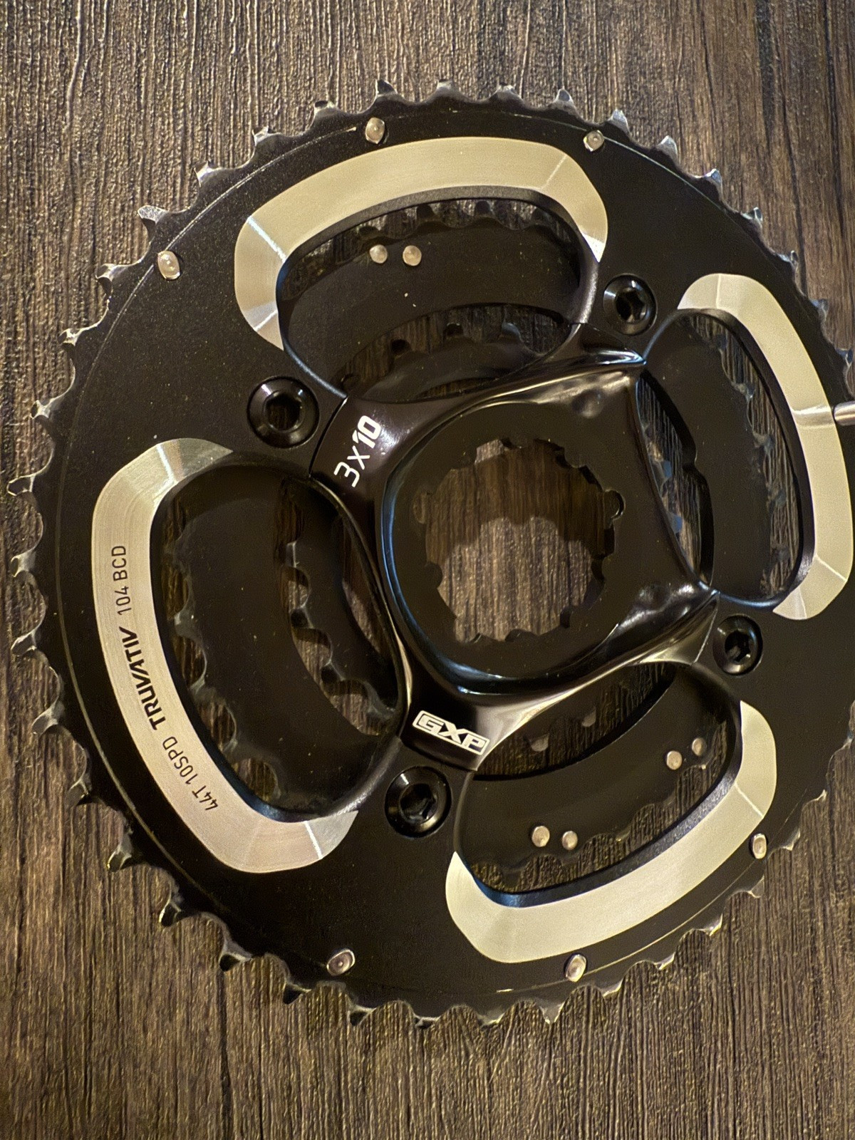 SRAM TruVativ Triple 3×10 22/33/44T X0 10-speed Chainring Set w/GXP DM Spider